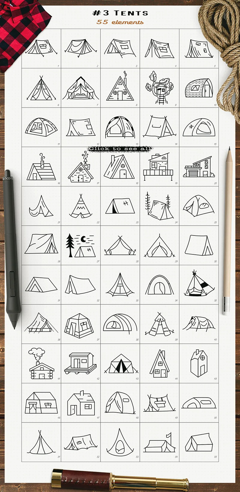 Summer Tent Graphics Included In This Bundle