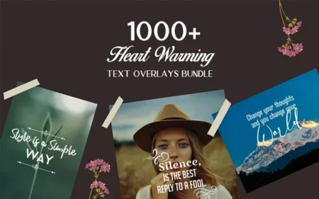 1000+ heart warming text overlays bundle