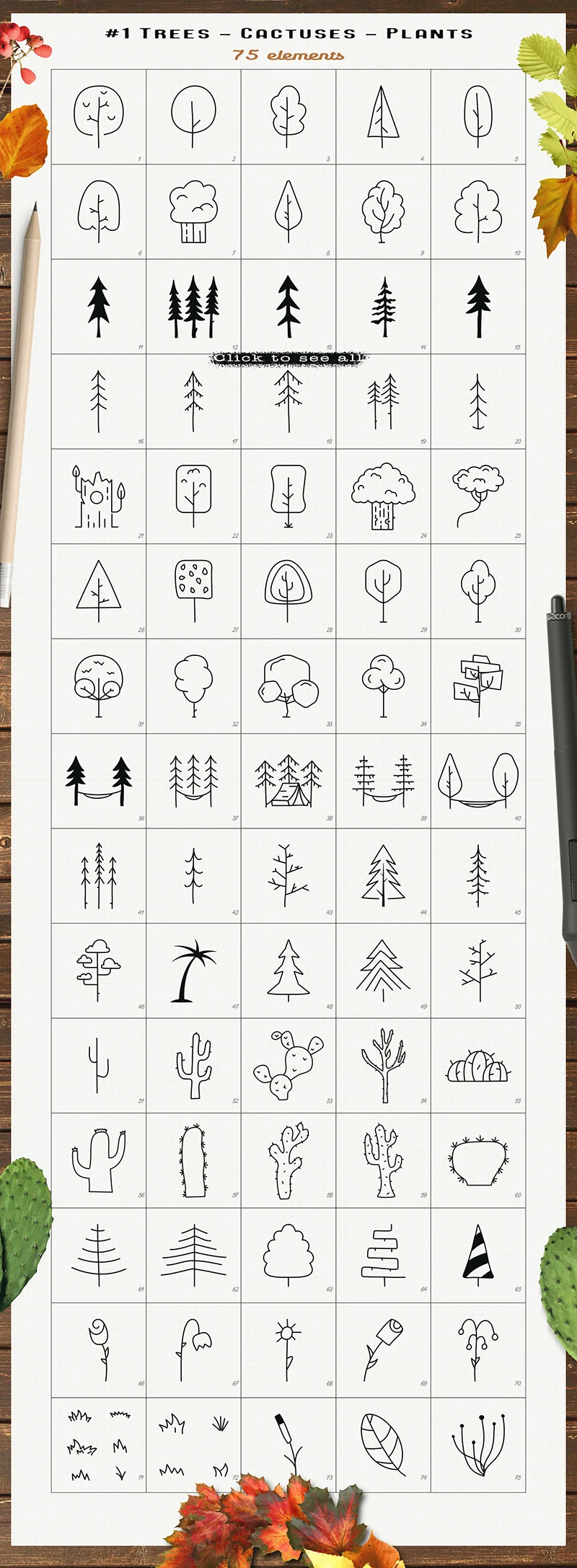 Tree Graphics Included In This Bundle