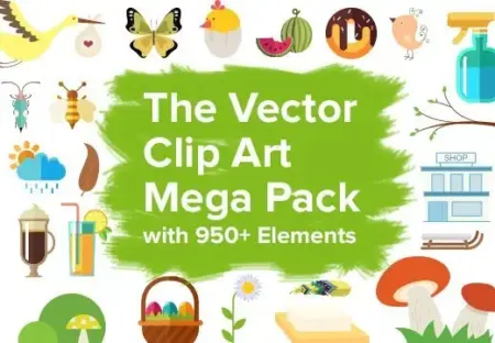 950+ Vector Clip Art Bundle Feature Image
