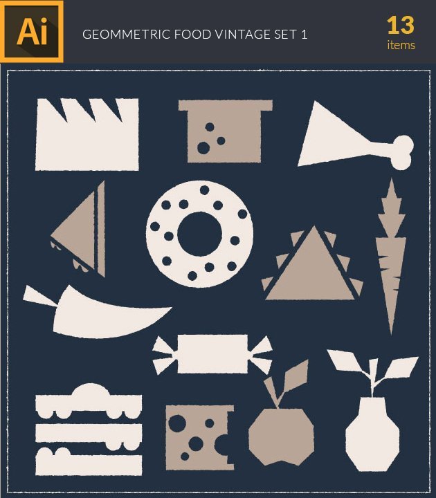 vector-food-geometric-vintage-vector-set-1