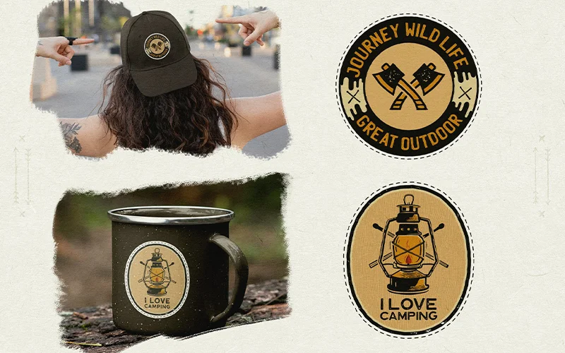 Retro Adventure Sticker Patches