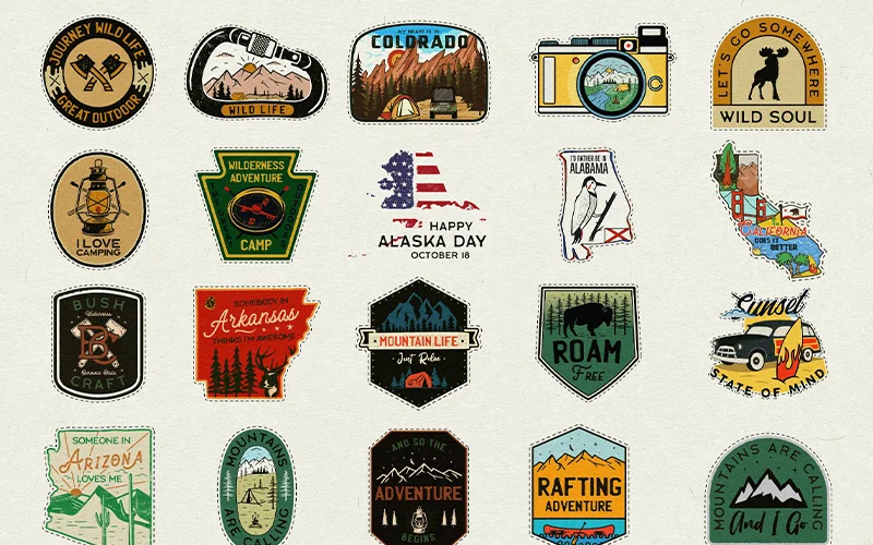 Retro Stickers bundle