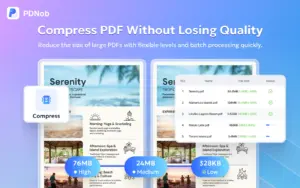 Compress PDF Files using Tenorshare PDNob PDF Editor Software