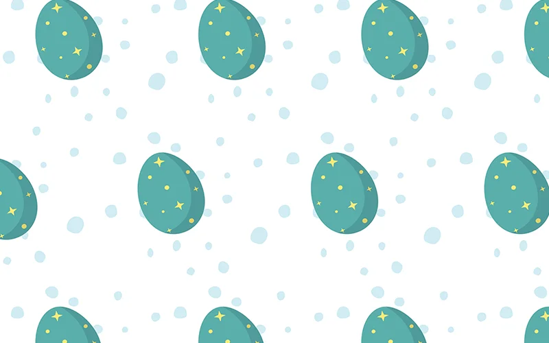 green color easter egg prints