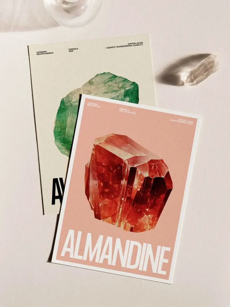 Alandine Crystal Design Used On A Poster