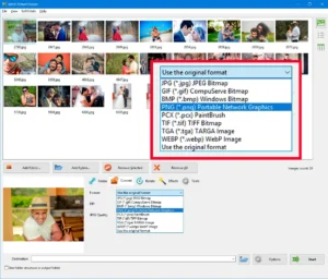 Change Image Formats using Batch Picture Resizer