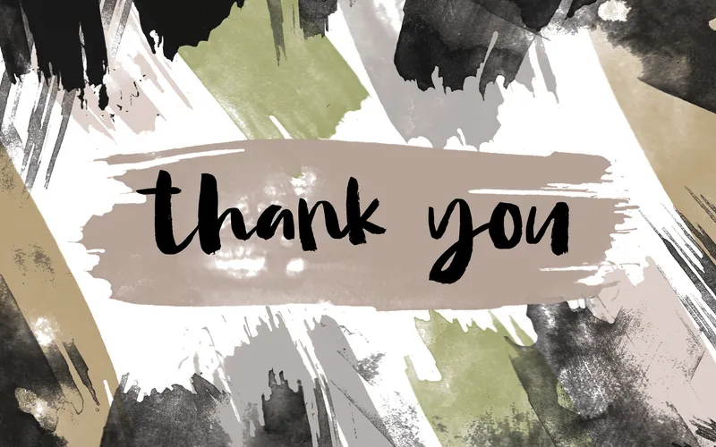 "Thanks" written using the Camilla Font