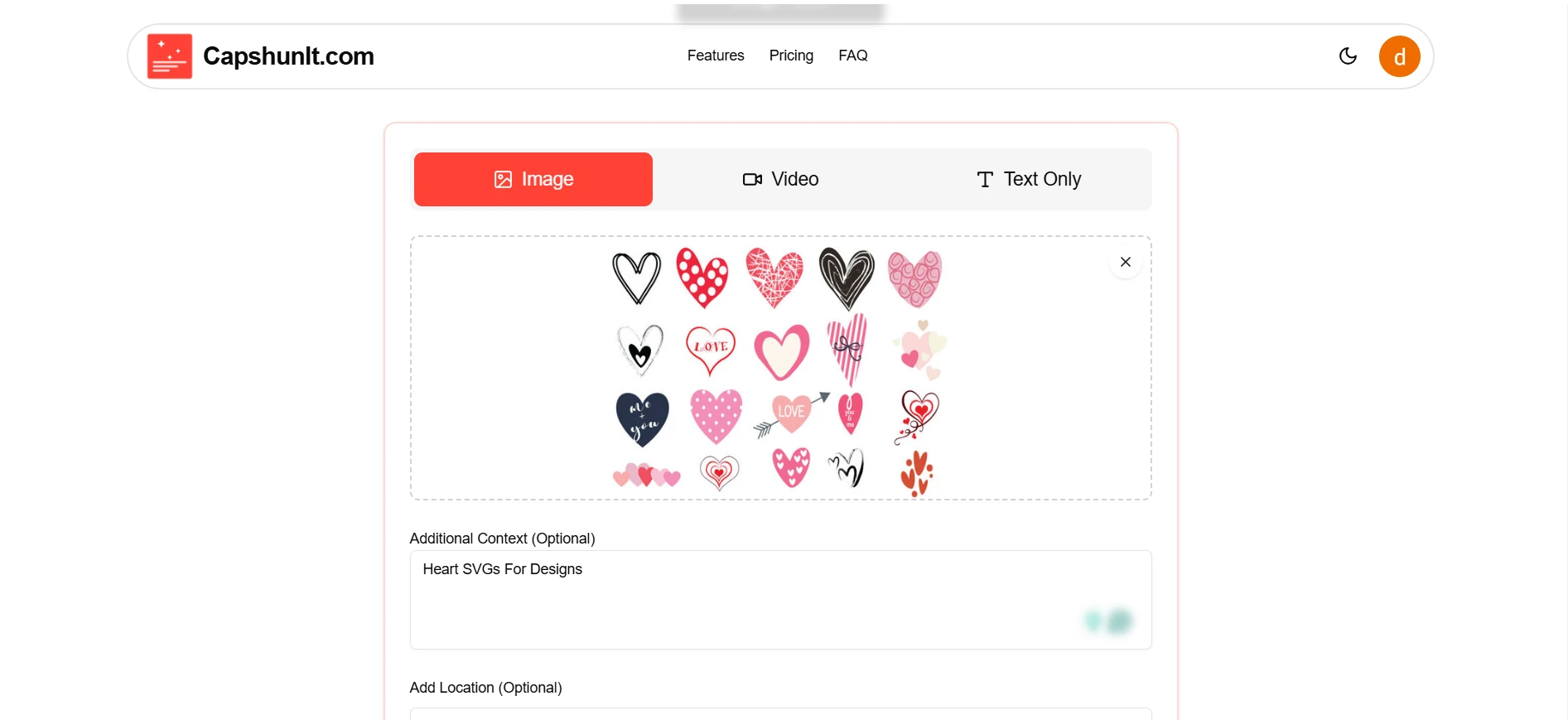AI Caption Generator For Images
