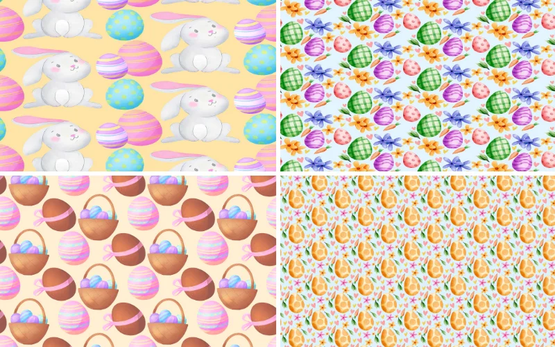 Easter background images included in the bundle