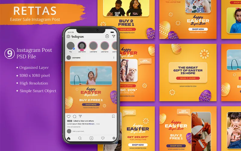 Easter Sale Instagram Post Templates
