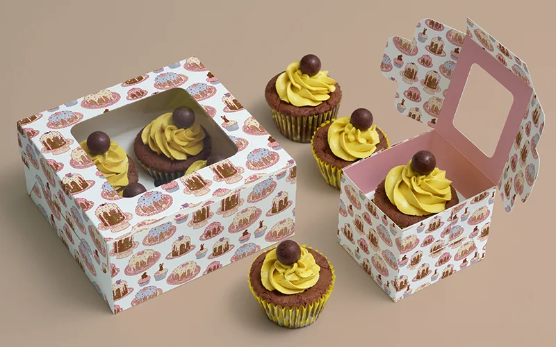 Easter patterns used as gift packaging