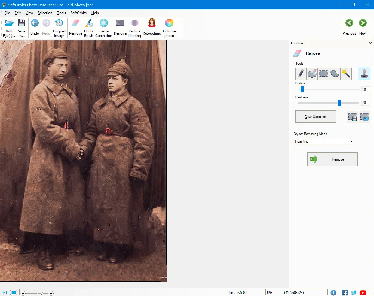 Restored Image using Photo Retoucher - Photo Restoration Software