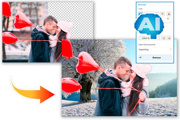 SoftOrbits - Background Removal tool remove or change background feature