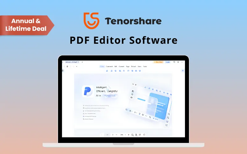 Tenorshare PDNob PDF Editor Software Feature Image