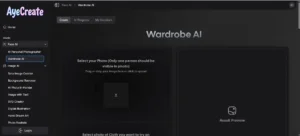 AyeCreate Wardrobe AI Picture Generator