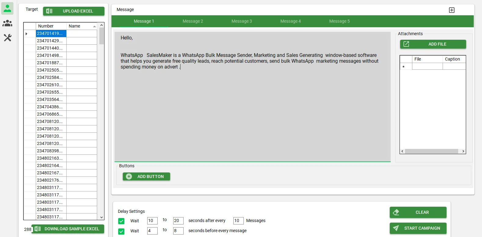 WA Messaging SalesMaker Reseller Bundle - WhatsApp Message Sender Contact sender