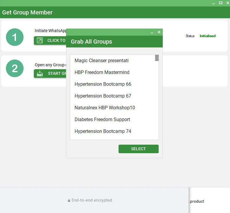 Select Audience feature of WA Messaging SalesMaker Reseller Bundle - WhatsApp Message Sender
