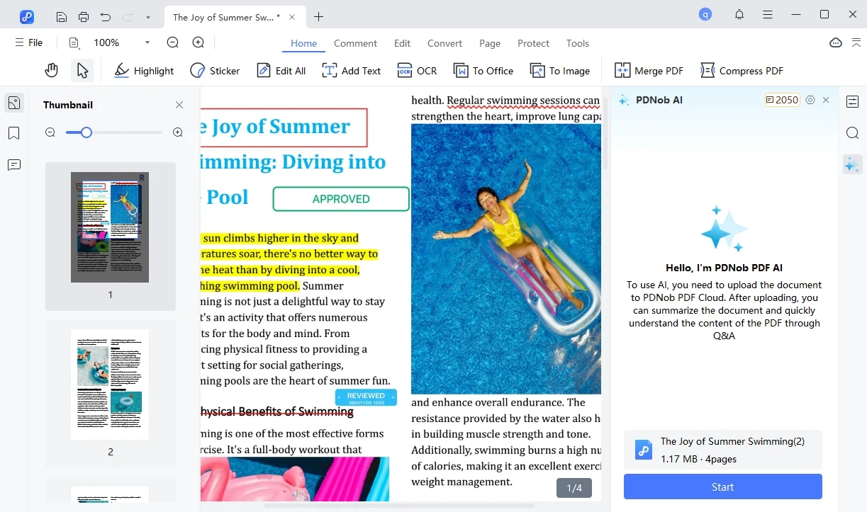 Annotate PDF Feature of Tenorshare PDNob - PDF Editor Software