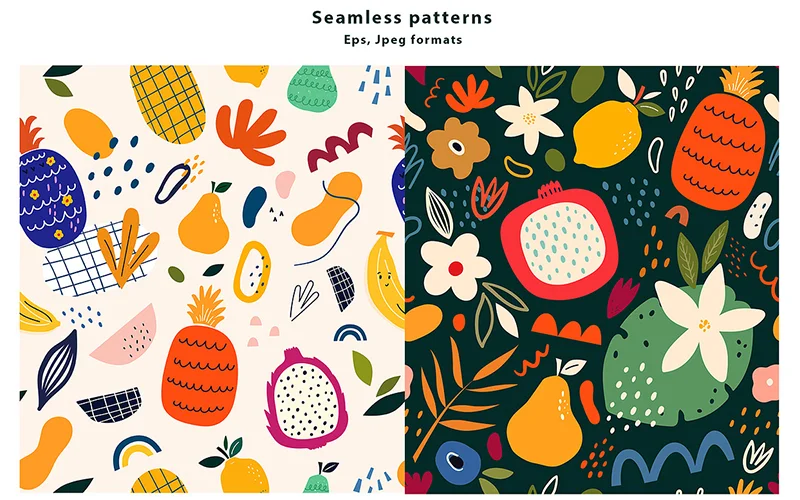 Fresh fruit pattern preview