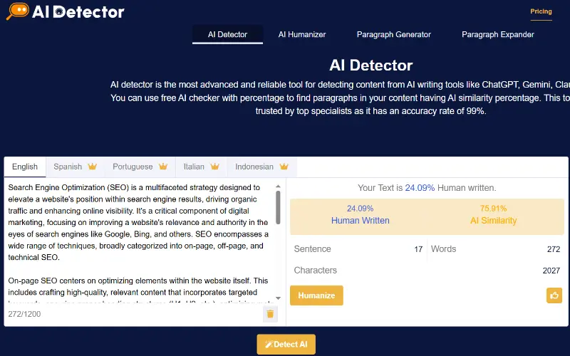 AI Content Detector