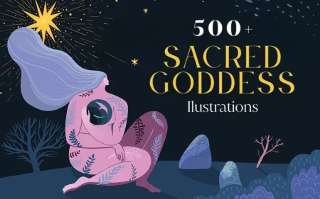 Sacred Goddess Illustrations Bundle Feature Image