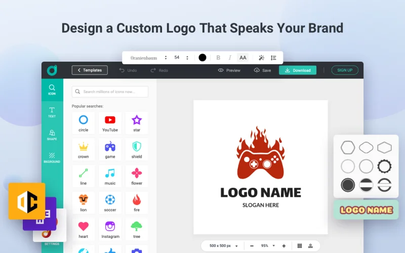 DesignEvo - Custom Logo Maker Features Of Custom Logo Creator