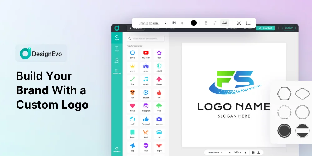 DesignEvo - Custom Logo Maker Custom Logo to Build Brand