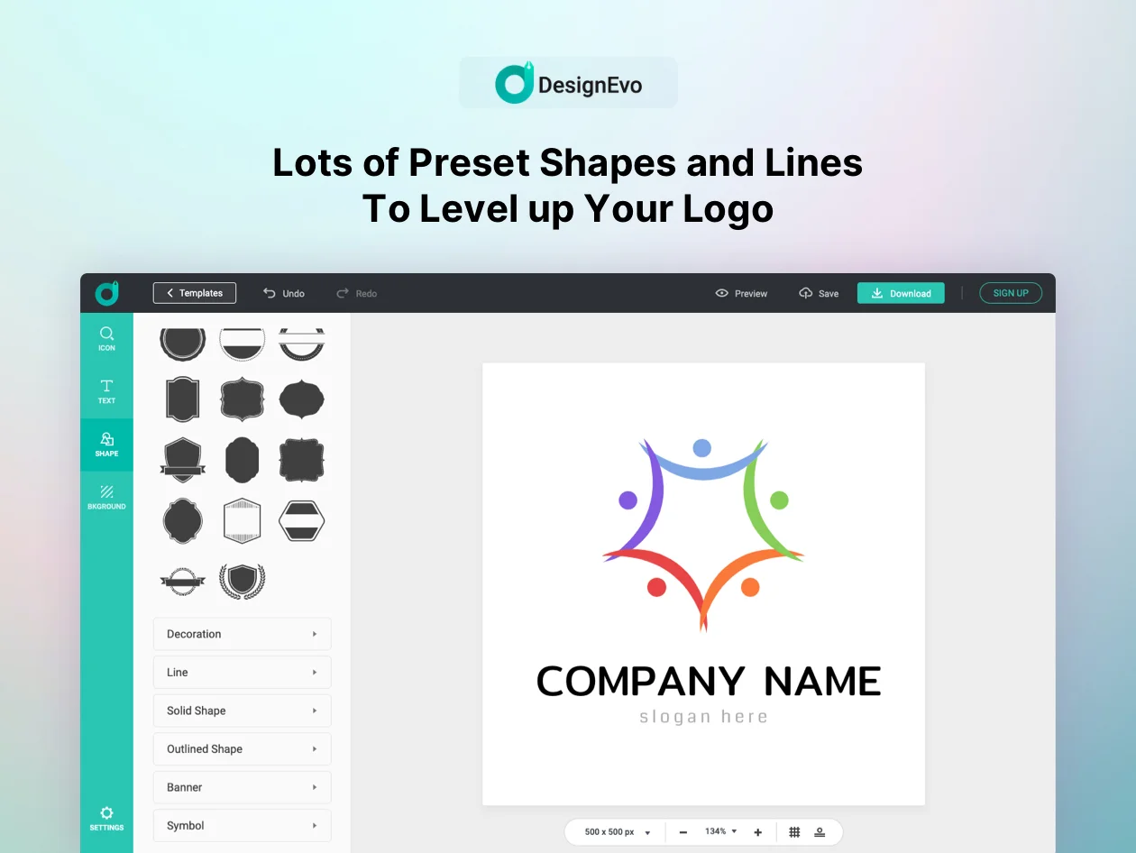 DesignEvo - Custom Logo Maker Customizable Presets