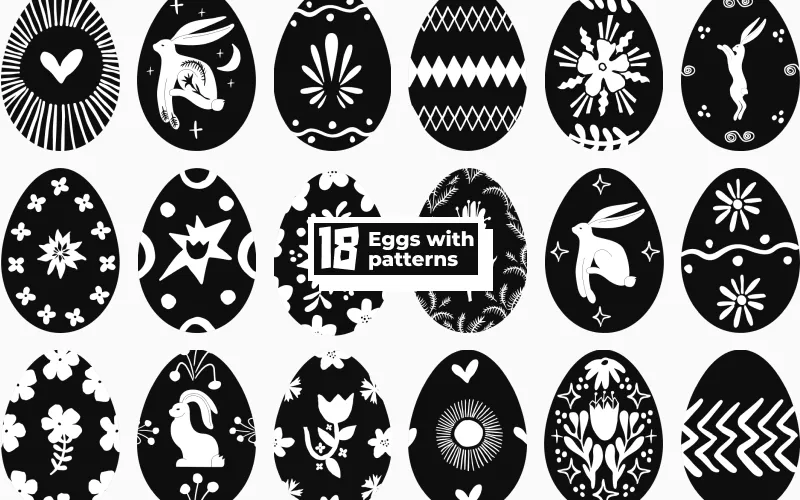 Easter Egg Patterns included in the bundle
