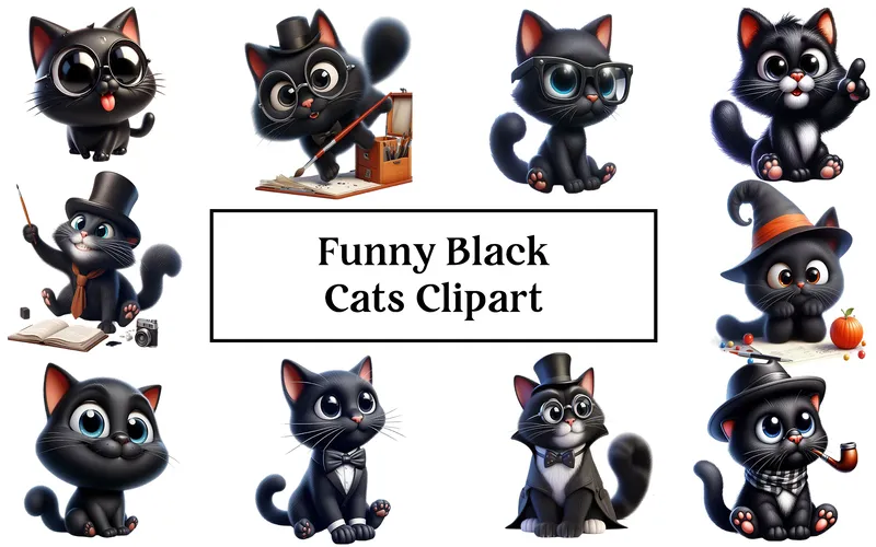 Funny Black Cat Images