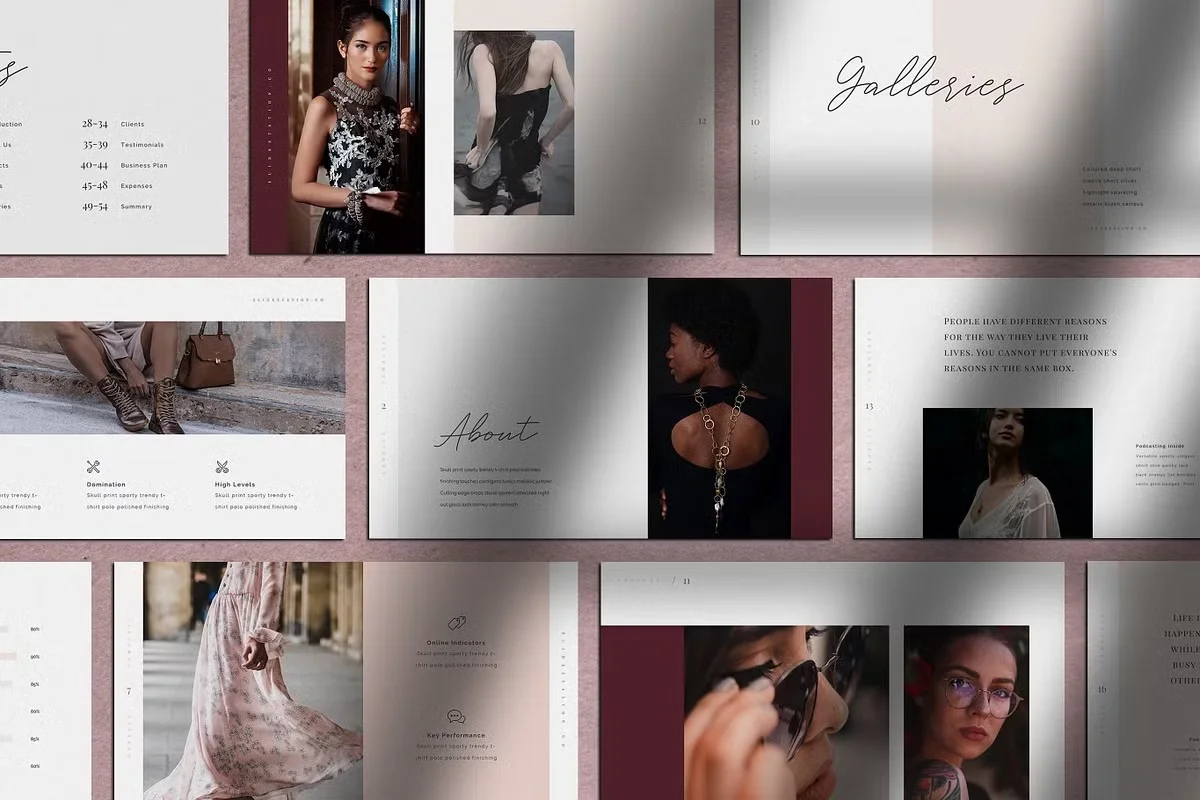 collage of templates with image gallery templates