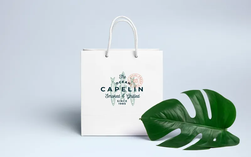 A hand bag designed with lables included