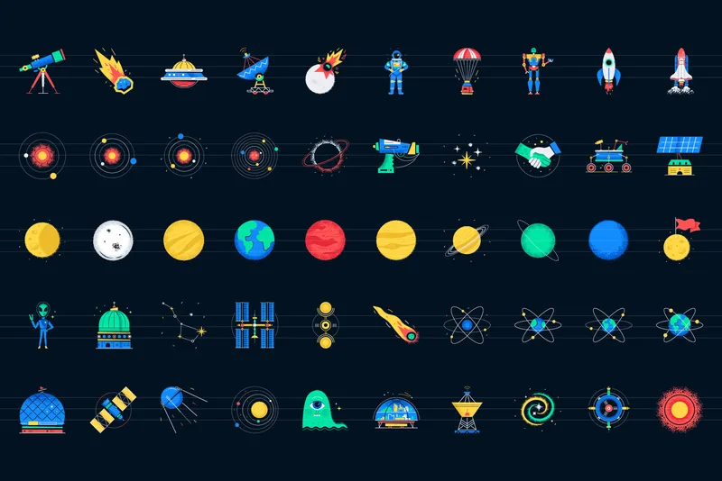 Space Icons included in the bundle