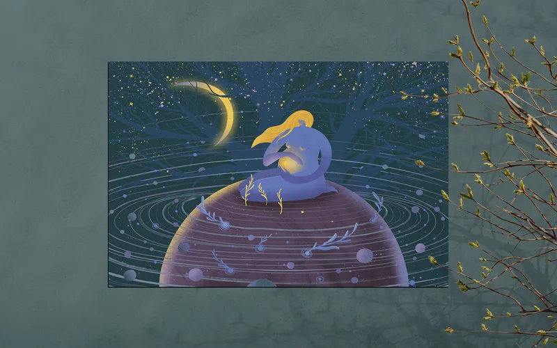 A Sacred Goddess Illustration Preview