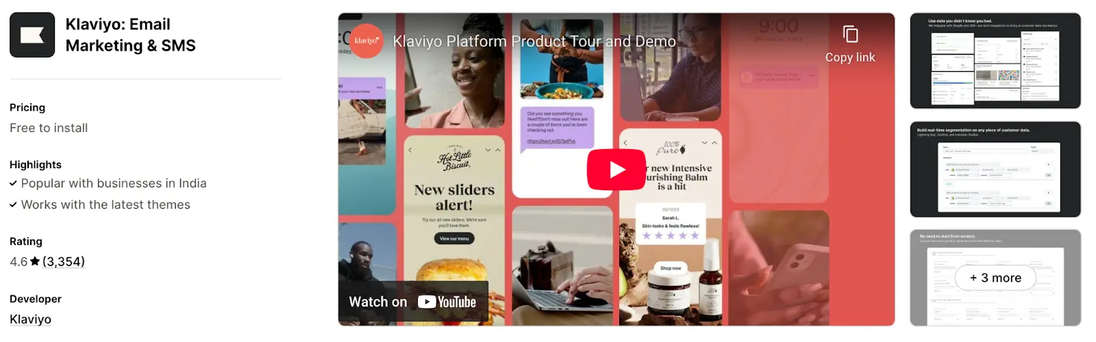Klaviyo email marketing