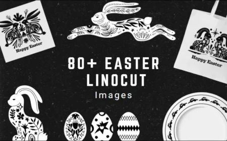 Easter Linocut Images Bundle Feature Image