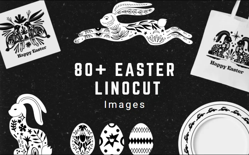 Easter Linocut Images Bundle
