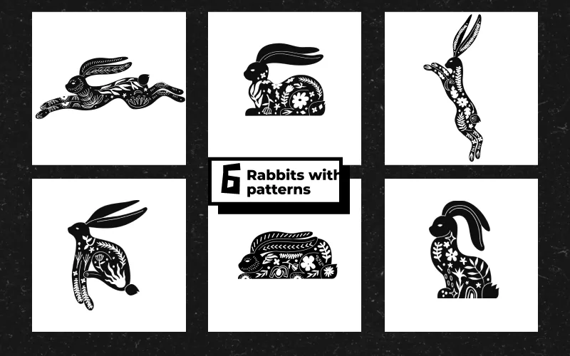 Rabbit patterns included in the bundle