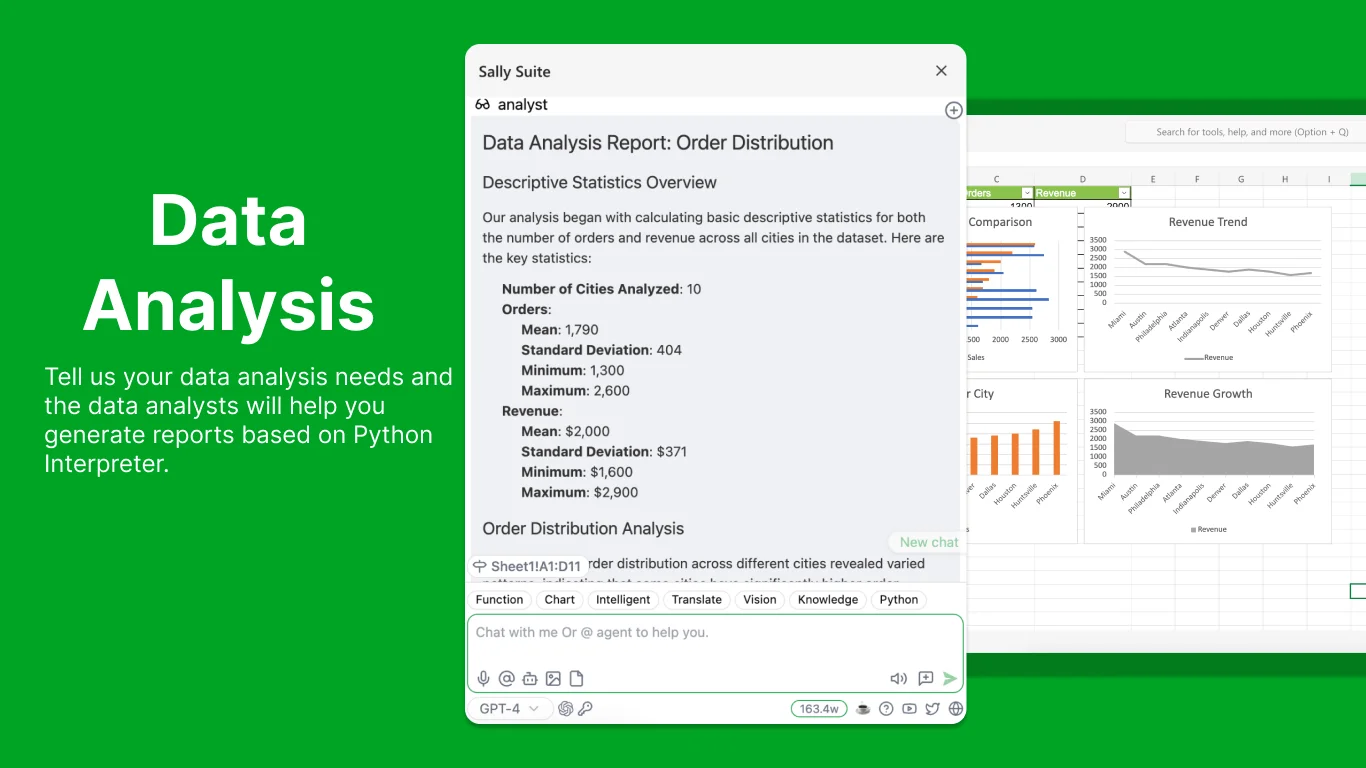 Data Analysis Feature of Sally Suite