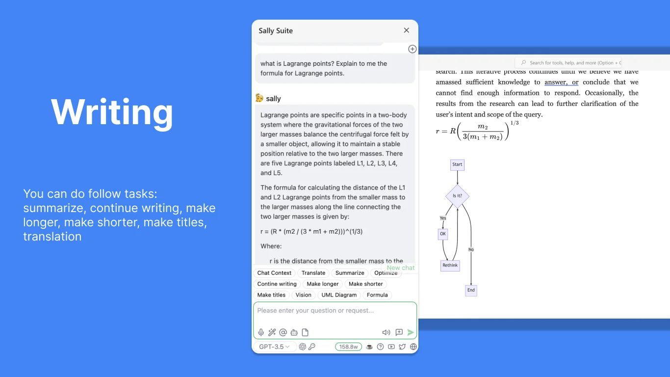 Sally Suite Copilot AI Word Writing Feature