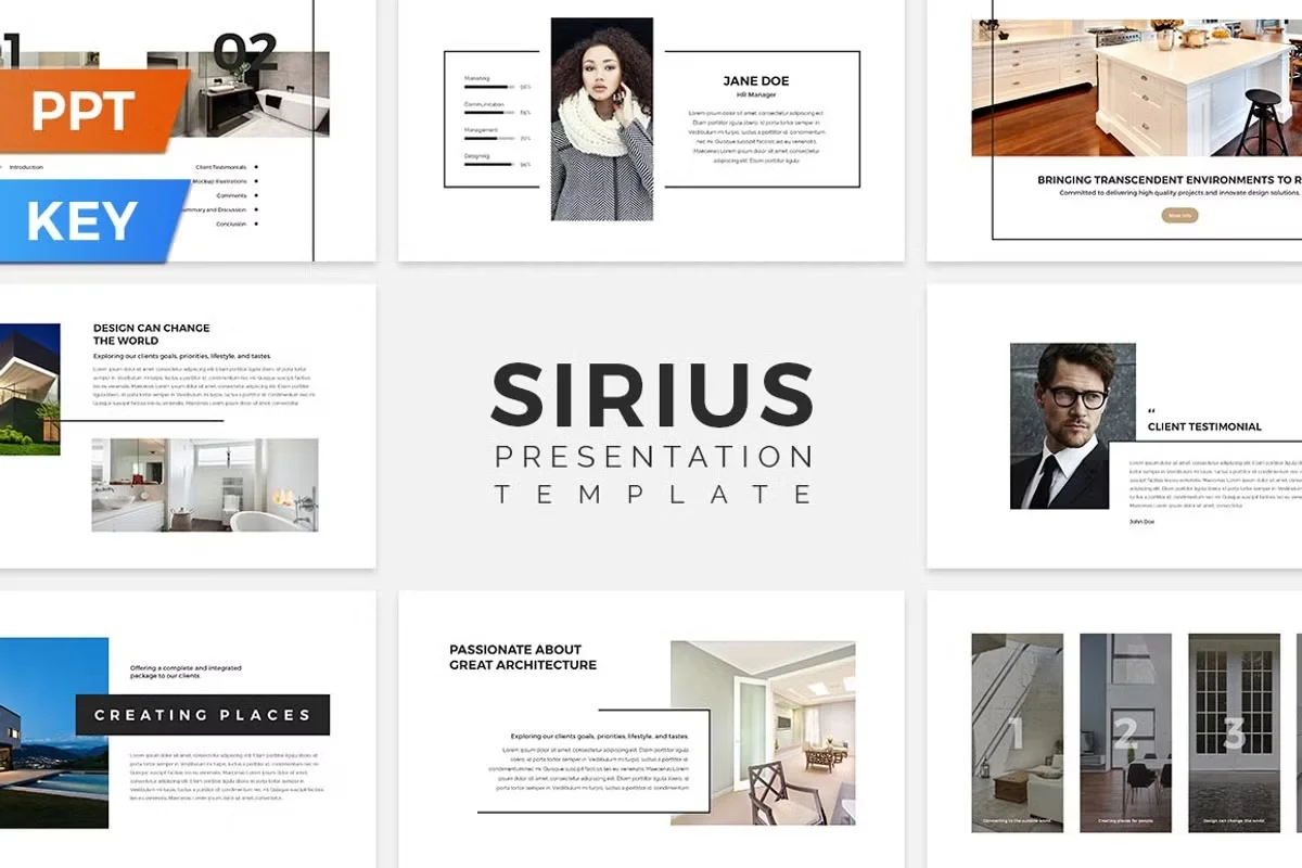 SIRIUS templates in white and grey templates