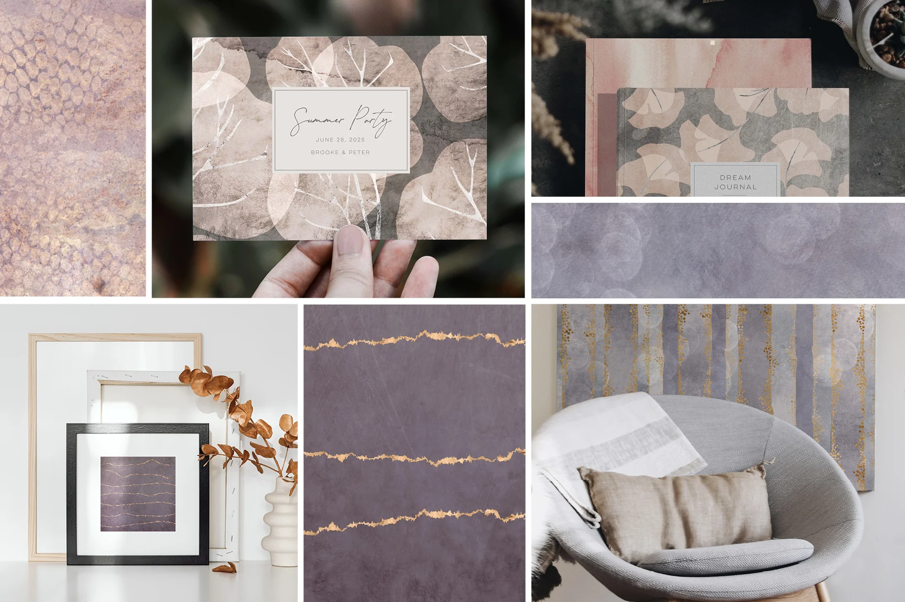 Summer party design textures using Nature texture background bundle