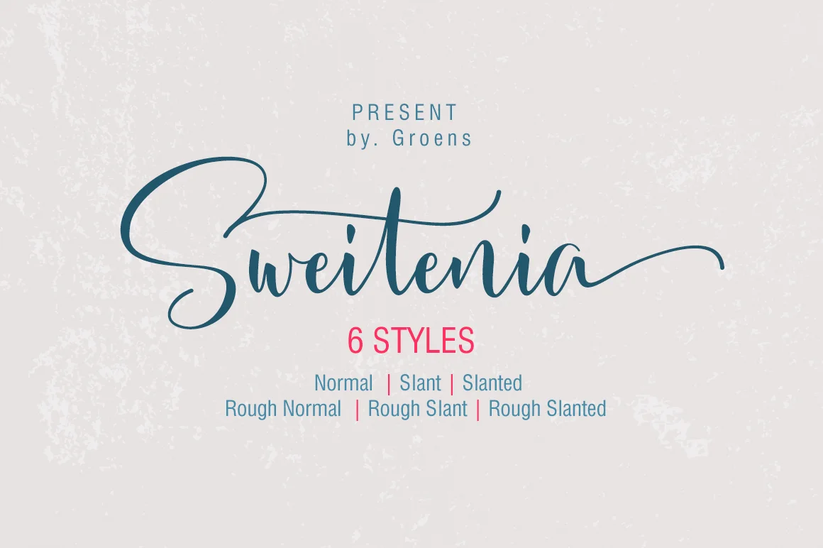 Sweitenia Font Calligraphy Fonts Bundle