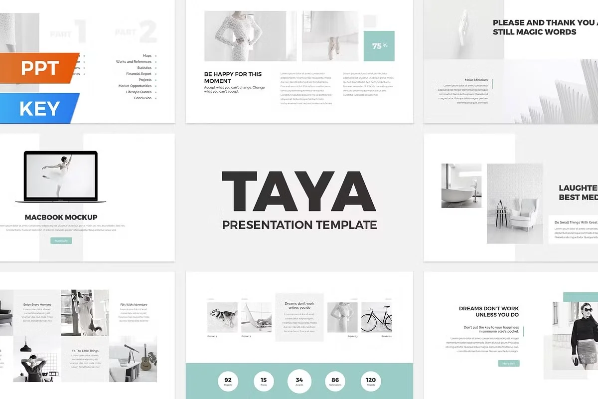 Taya theme best presentation templates bundle