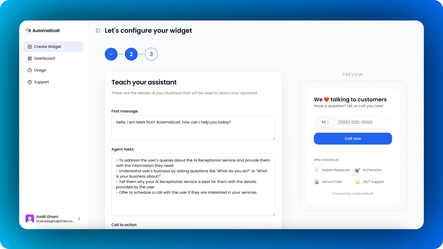 Train Your Automaticall – AI Sales Assistant Software