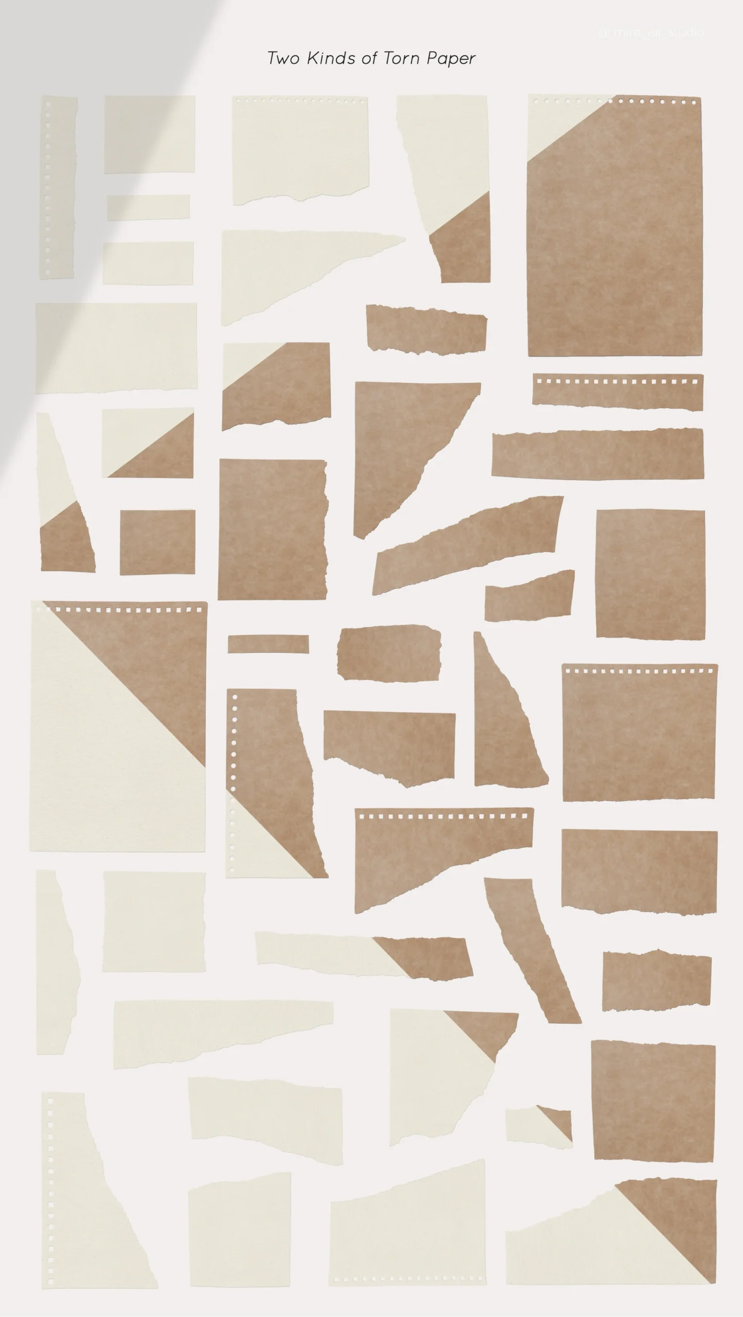 Two Types Of Torn Paper PNG Images