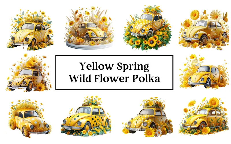 Yellow Spring Wild Flower Clipart Images