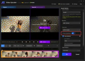 AI Frame Interpolation and Slow Motion in Nero AI Video Upscaler