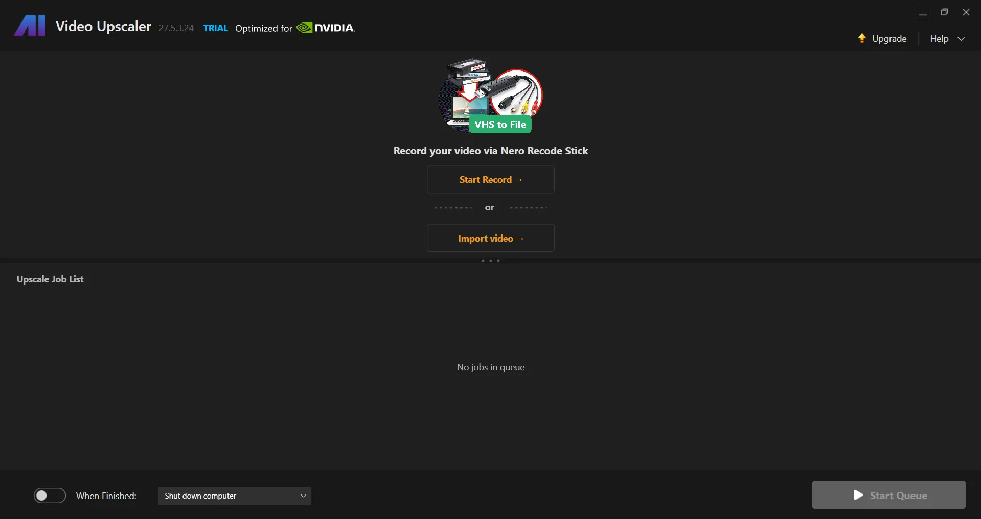 AI Video Upscaler Dashboard